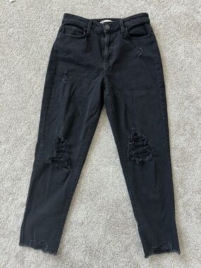 SO Black High-Rise Distressed Jeans
